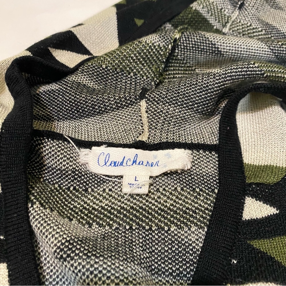 Cloud Chaser Black And Green Patterned Sweater - image 4